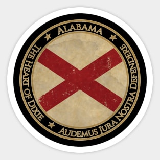 Vintage Alabama USA United States of America American State Flag Sticker